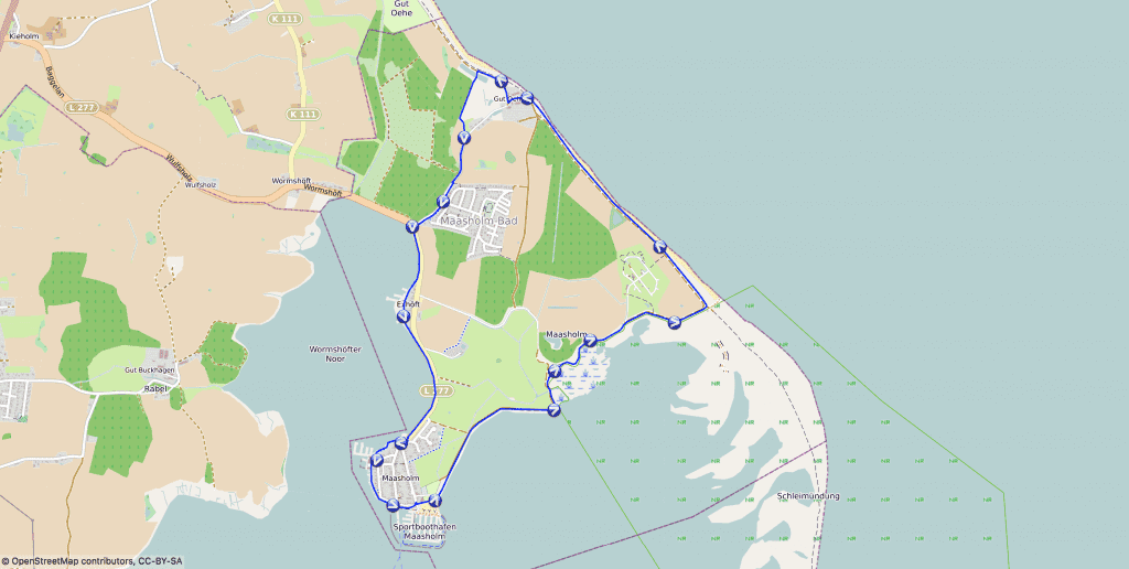 Wanderung mit Hund um Maasholm an der Ostsee