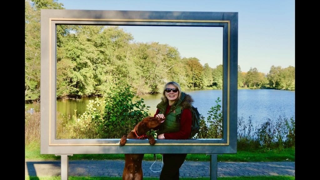 Die Fuldaauen sind ein idyllischer Ort um mit Hund zu wandern.