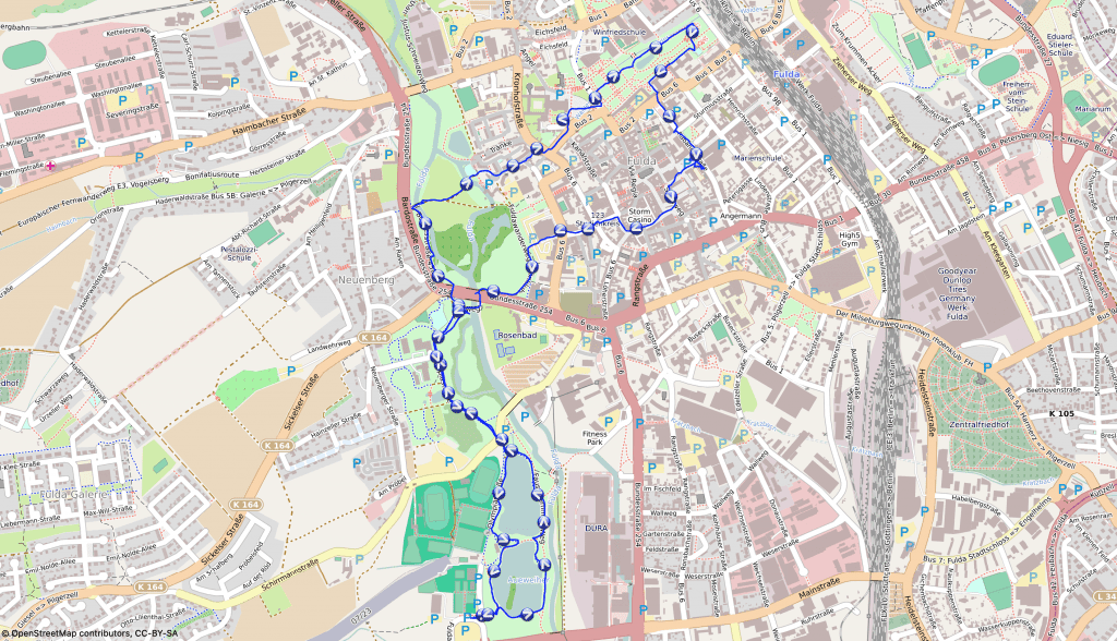 Unsere Wanderroute durch die Domstadt Fulda