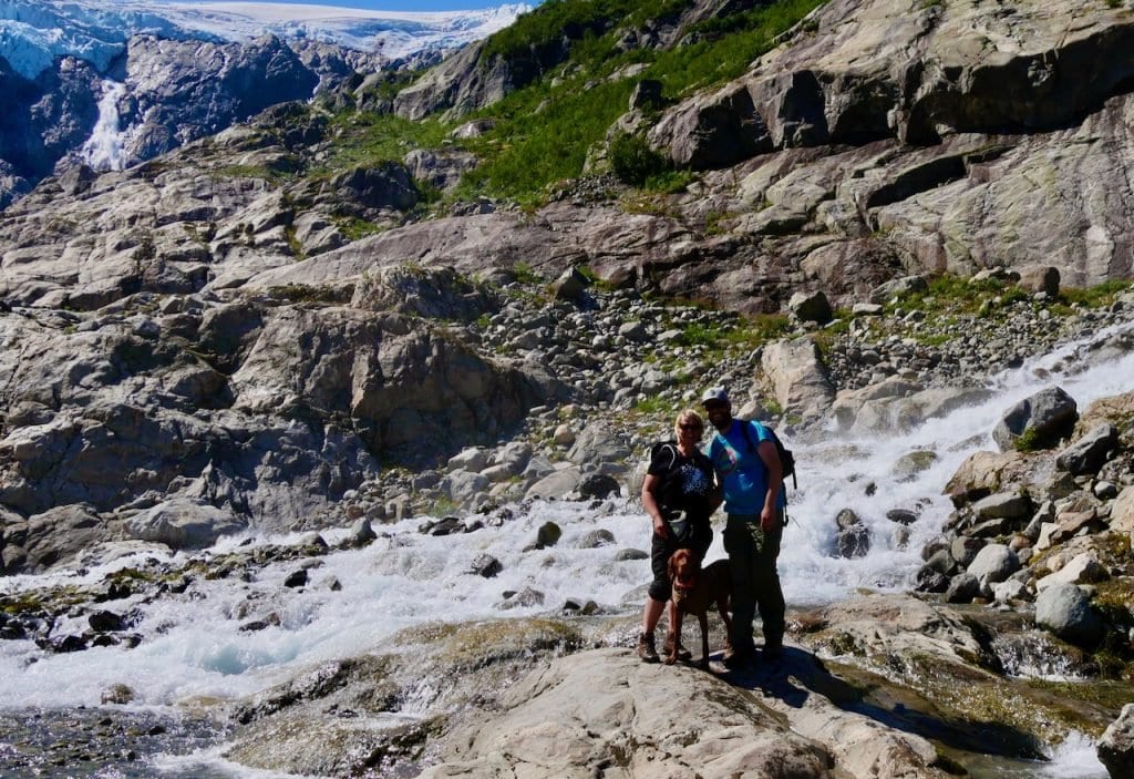 Victory. Drei haben den Gletscher erreicht.