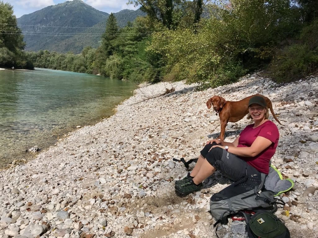 Wir sind ganz alleine auf dem Kiesstrand 