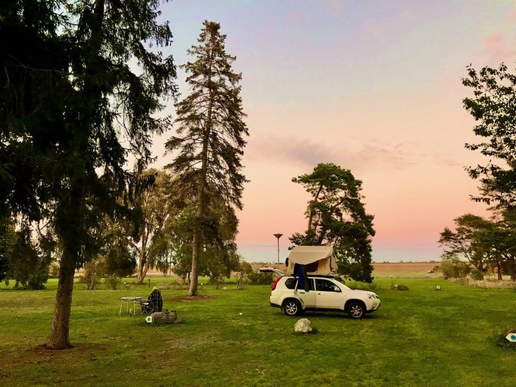 Campingplatz im Süden Öland in der Nachsaison